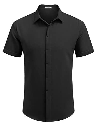 Men's Casual Linen Button-Down Shirt