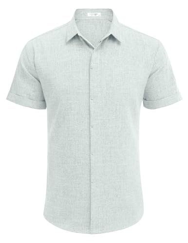 Men's Casual Linen Button-Down Shirt