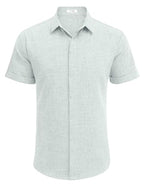 Men's Casual Linen Button-Down Shirt