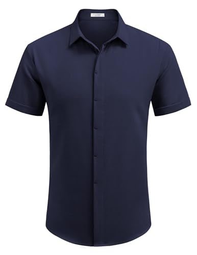 Men's Casual Linen Button-Down Shirt
