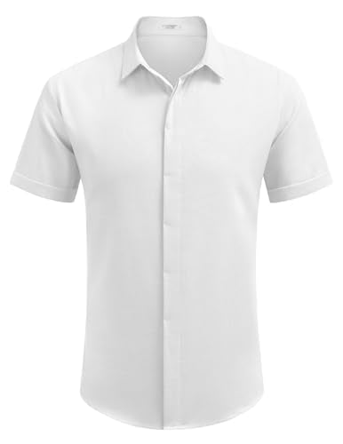Men's Casual Linen Button-Down Shirt