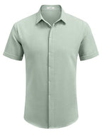 Men's Casual Linen Button-Down Shirt