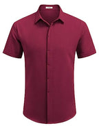 Men's Casual Linen Button-Down Shirt