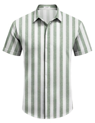 Men's Casual Linen Button-Down Shirt
