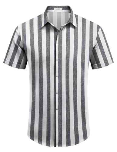 Men's Casual Linen Button-Down Shirt