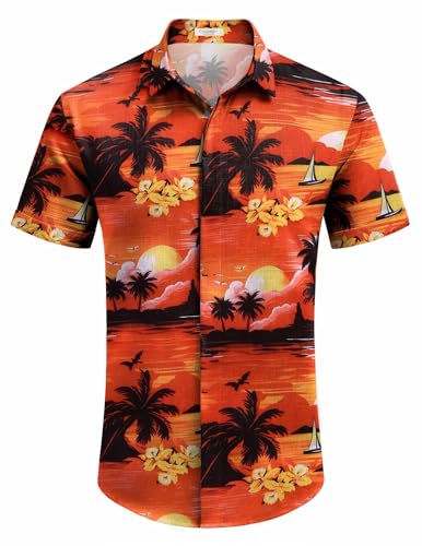 Men's Casual Linen Button-Down Shirt