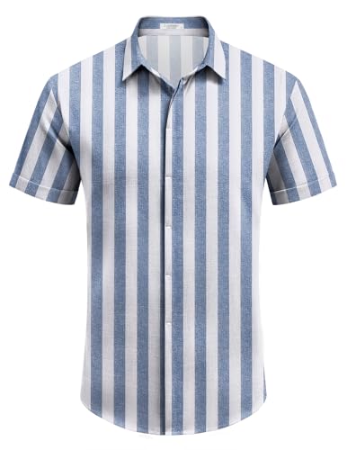 Men's Casual Linen Button-Down Shirt