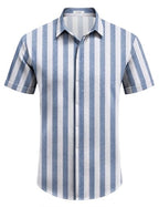 Men's Casual Linen Button-Down Shirt