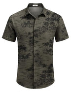 Men's Casual Linen Button-Down Shirt