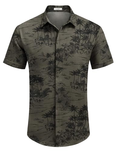Men's Casual Linen Button-Down Shirt