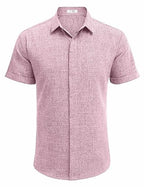 Men's Casual Linen Button-Down Shirt