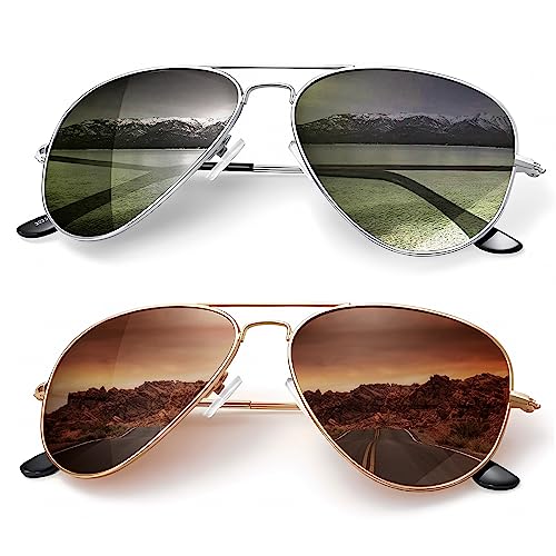 Kaliyadi Polarized Classic Aviator Sunglasses