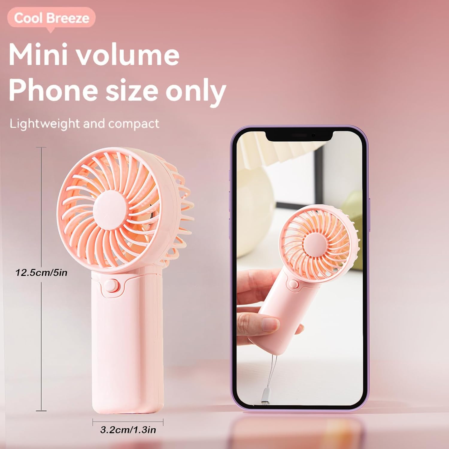 4-Pack Portable Handheld Battery Fans