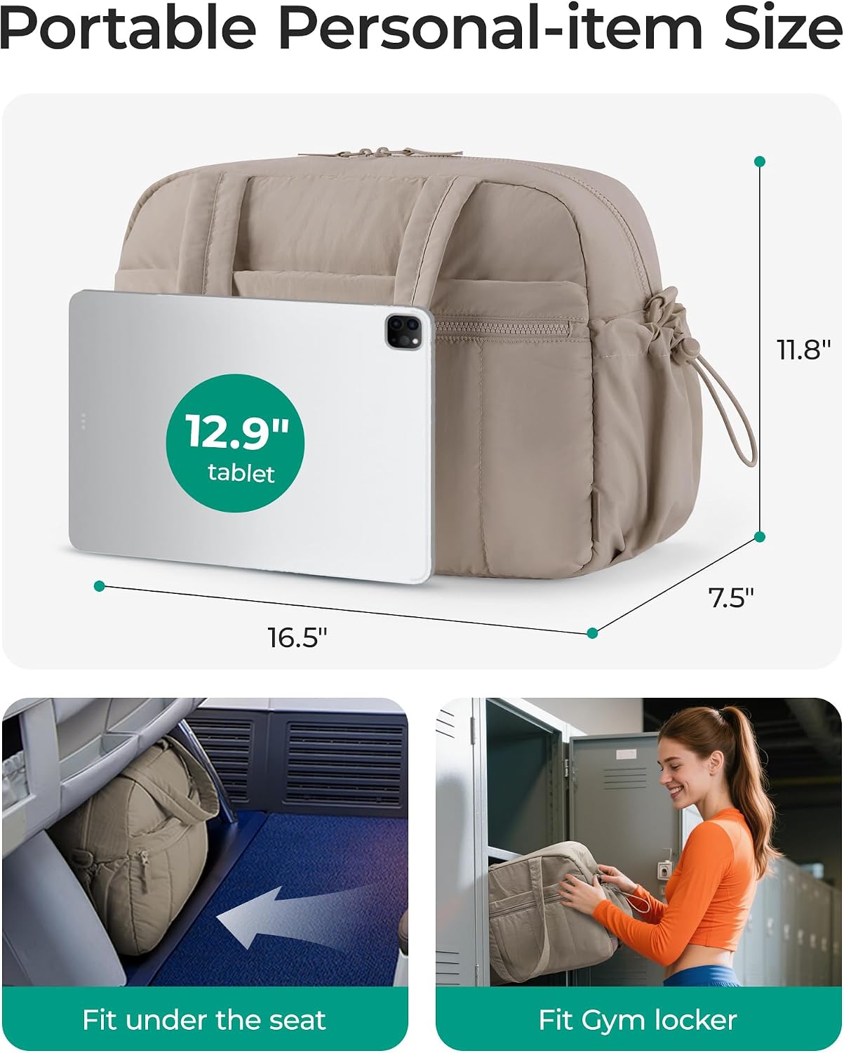 BAGSMART Lightweight Travel Gym Duffel