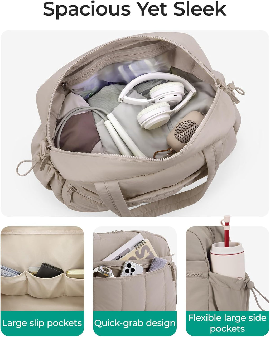 BAGSMART Lightweight Travel Gym Duffel