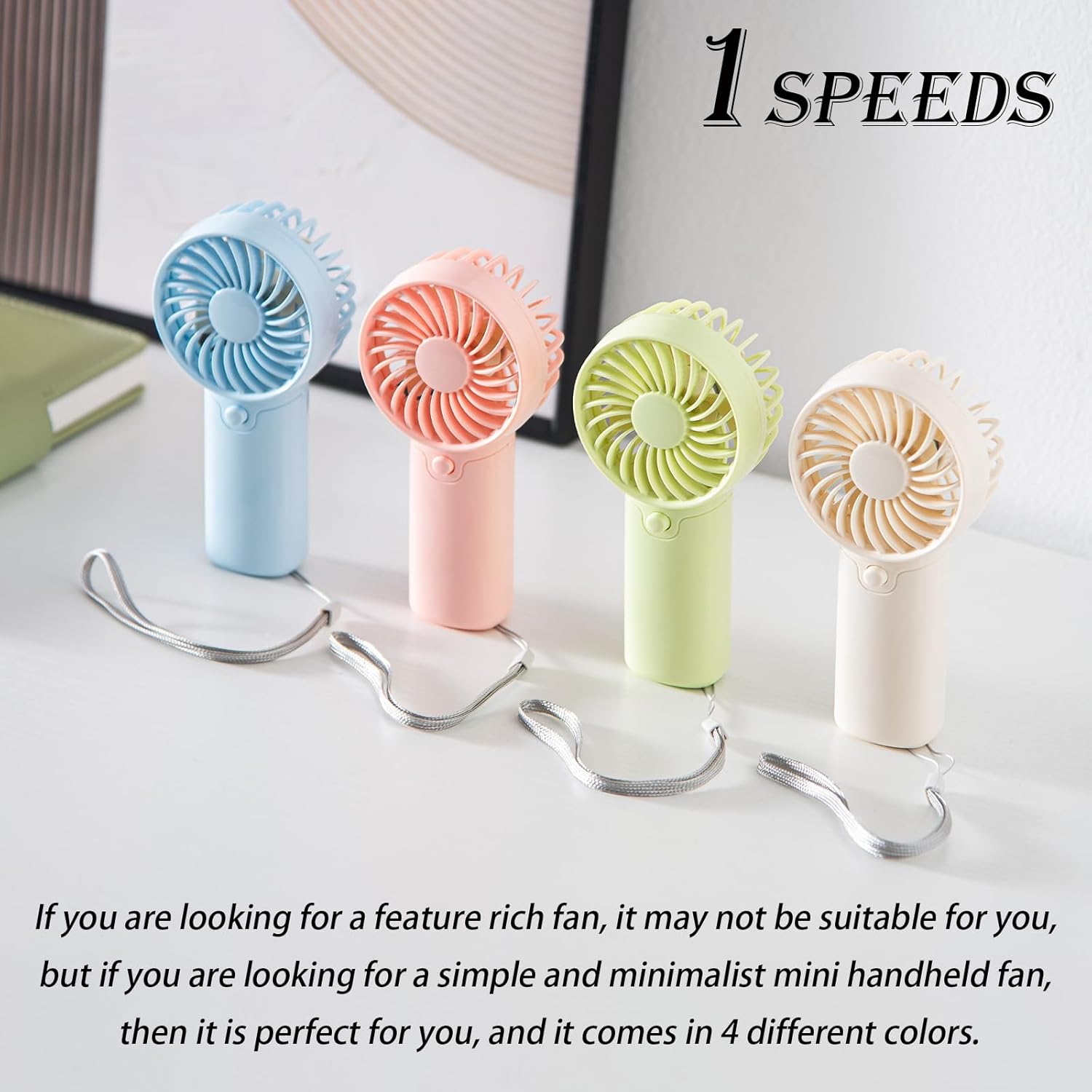 4-Pack Portable Handheld Battery Fans