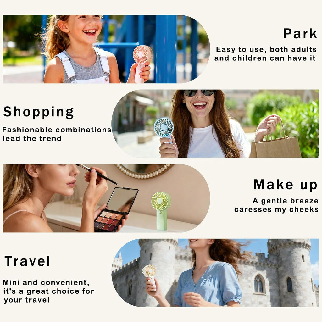4-Pack Portable Handheld Battery Fans